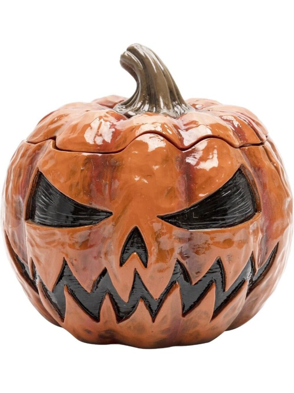 Halloween Pumpkin Cookie Jar with Lid | Festive Candy Bowl & Treat Dish